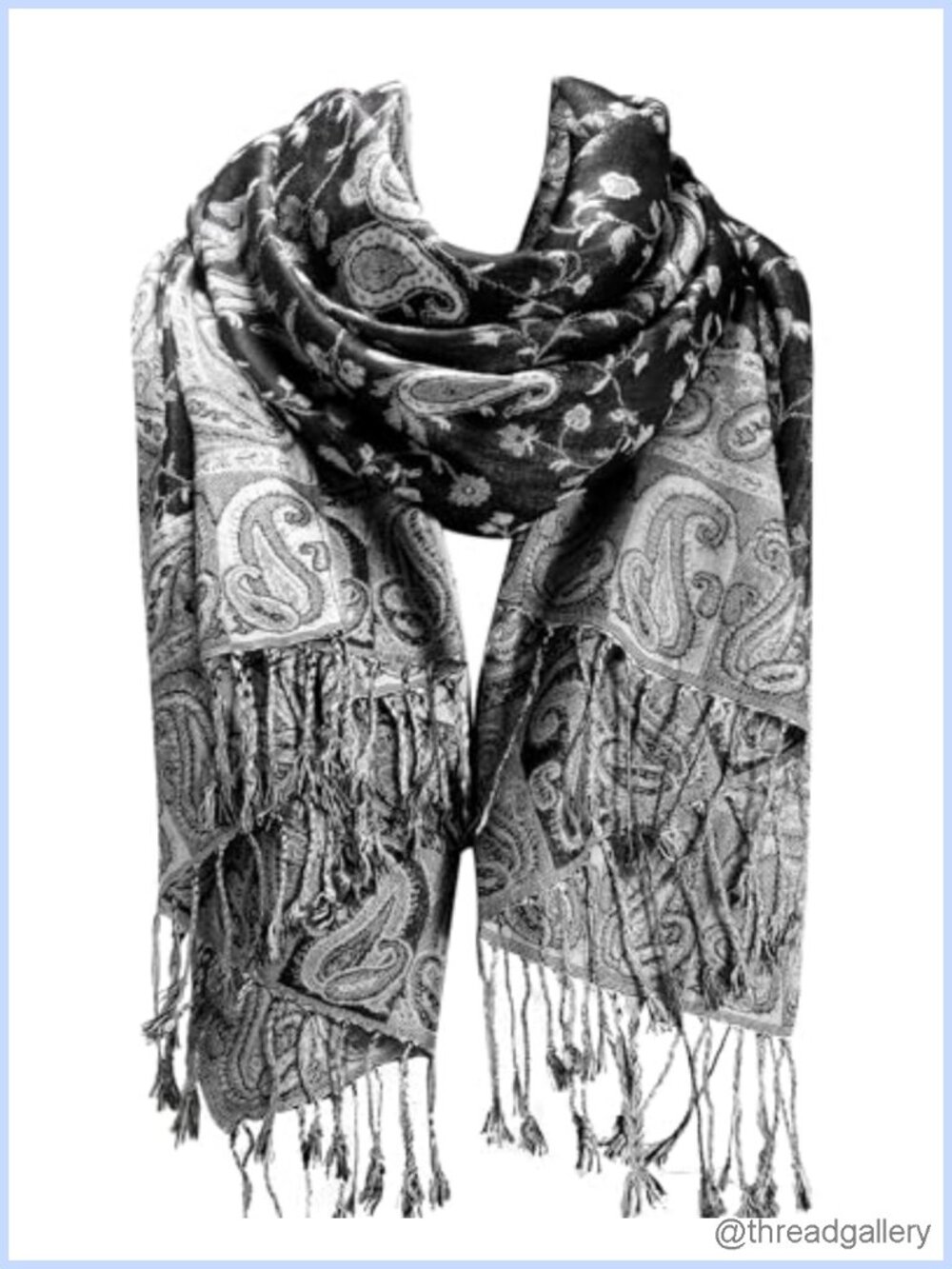 Reversible Paisley Shawl Wrap Viscose Acrylic for Evening Dress Festival